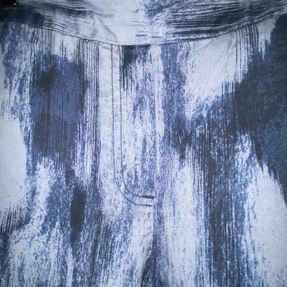 GAP Blue Acid Wash Tie Dye Pants with Elastic / Drawstring Waist, Medium NWOT - Picture 4 of 16